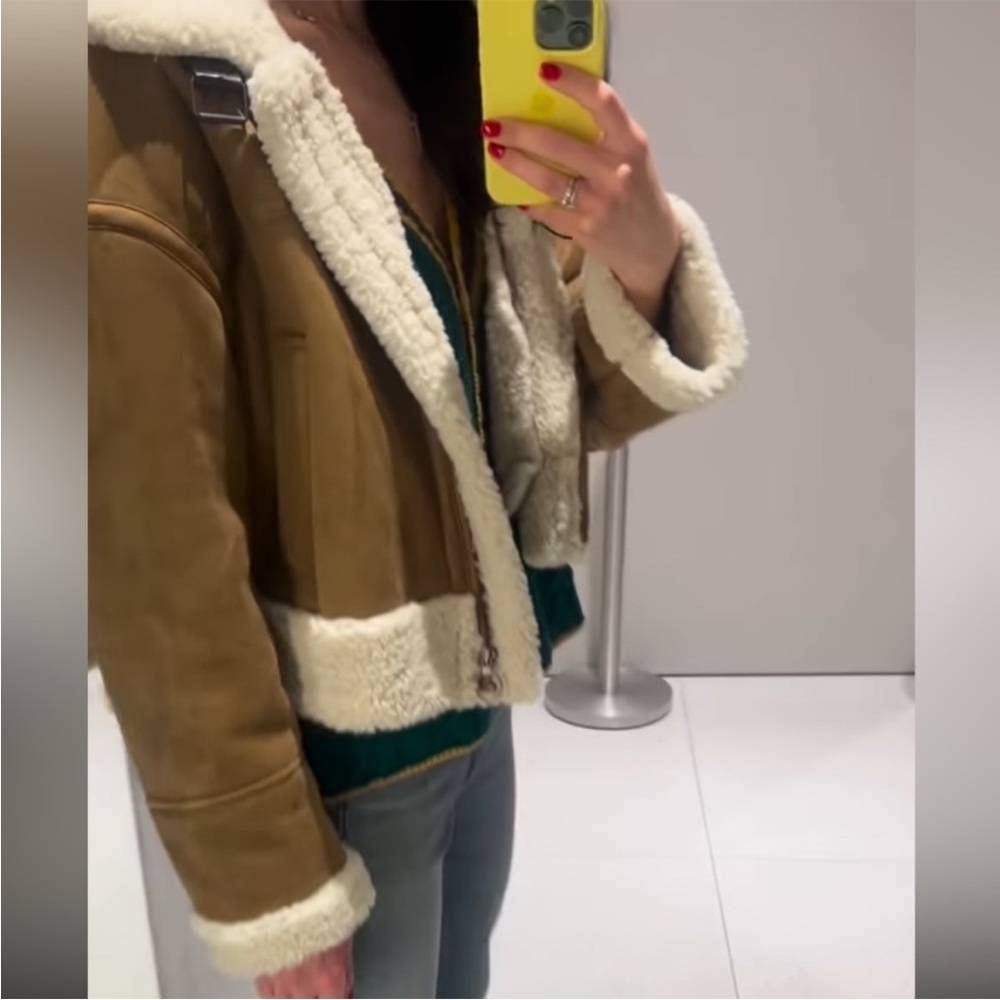 ZARA DOUBLE-FACED BIKER JACKET - Picture 10 of 16